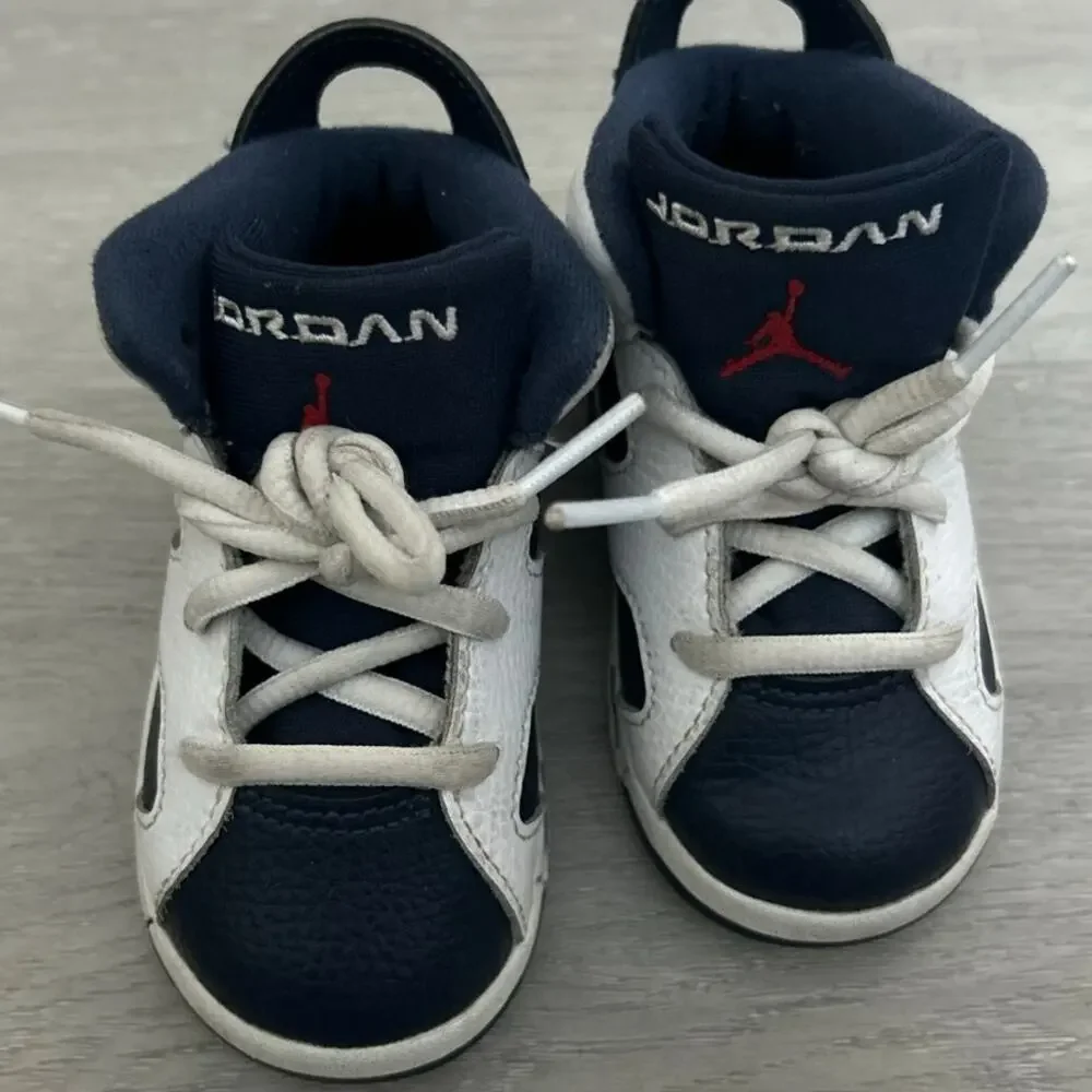Jordan 6 Retro TD Olympic Baby Shoes Size 6c
